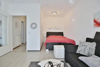 Ein Sitzbereich in der Unterkunft Fh Dornkampstraße 1 Ferienhaus Dornkampstrasse 1 Appartement 2