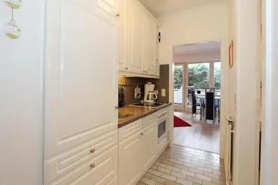 Küche/Küchenzeile in der Unterkunft Fh Dornkampstraße 1 Ferienhaus Dornkampstrasse 1 Appartement 2