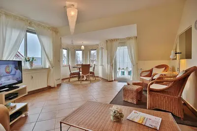 TV/Unterhaltungsangebot in der Unterkunft Domizil Strandburg Domizil Strandburg Appartement 25