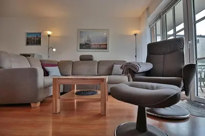 Ein Sitzbereich in der Unterkunft Domizil Gartenstraße Domizil Gartenstraße 4 Appartement 4