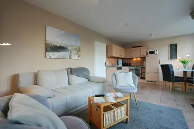 Küche/Küchenzeile in der Unterkunft Bädervilla am Höppnerweg Bädervilla am Höppnerweg Appartement 03