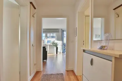 Küche/Küchenzeile in der Unterkunft Bädervilla am Höppnerweg Bädervilla am Höppnerweg Appartement 06