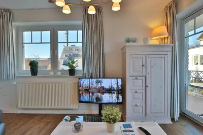 TV/Unterhaltungsangebot in der Unterkunft Bädervilla am Höppnerweg Bädervilla am Höppnerweg Appartement 07