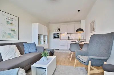 Küche/Küchenzeile in der Unterkunft Maison Baltique Niendorf Maison Baltique Appartement 01