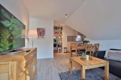 Küche/Küchenzeile in der Unterkunft Am Rosenhain 6 Am Rosenhain 6 Appartement 4