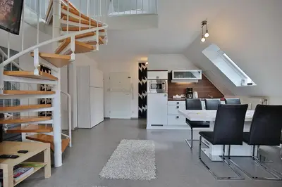 Küche/Küchenzeile in der Unterkunft Am Rosenhain 9 Am Rosenhain 9 Appartement 4