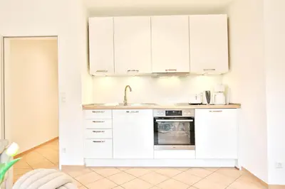 Küche/Küchenzeile in der Unterkunft Am Rosenhain 23 Am Rosenhain 23 Appartement 02