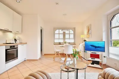 Küche/Küchenzeile in der Unterkunft Am Rosenhain 23 Am Rosenhain 23 Appartement 02