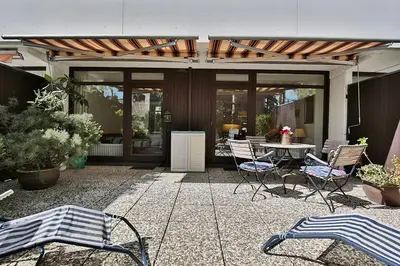 Ein Patio oder anderer Außenbereich in der Unterkunft Haus Robinson Haus Robinson Appartement 2