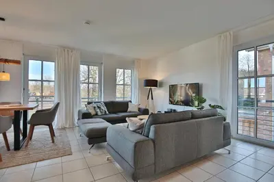 Ein Sitzbereich in der Unterkunft Residenz Wolburgstraße Residenz Wolburgstraße Appartement 2