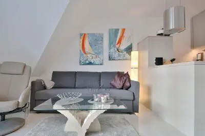 Ein Sitzbereich in der Unterkunft Gorch-Fock-Park Haus 57 Gorch-Fock-Park 57 Appartement 26