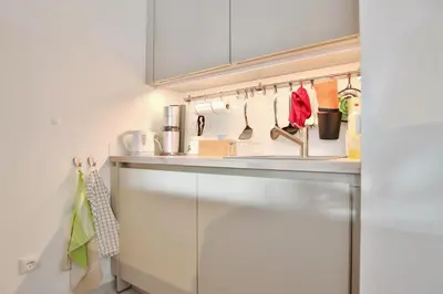 Küche/Küchenzeile in der Unterkunft Gorch-Fock-Park Haus 57 Gorch-Fock-Park 57 Appartement 26