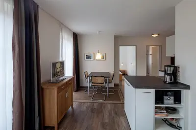 Küche/Küchenzeile in der Unterkunft Am Rosenhain 6 Am Rosenhain 6 Appartement 1