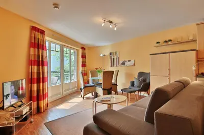 TV/Unterhaltungsangebot in der Unterkunft Villa am Meer Villa am Meer Strandallee 48 Appartement 07