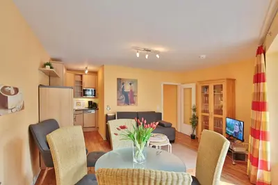Küche/Küchenzeile in der Unterkunft Villa am Meer Villa am Meer Strandallee 48 Appartement 07