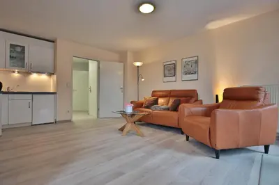 Ein Sitzbereich in der Unterkunft Kurparkresidenz-Timmendorfer Strand Kurparkresidenz-Timmendorfer Strand Appartement 25