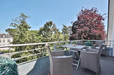 Ein Balkon oder eine Terrasse in der Unterkunft Villa Seestern Villa Seestern Appartement 8