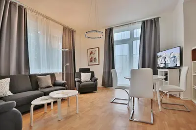 Ein Sitzbereich in der Unterkunft Villa Demory Villa Demory Appartement 6