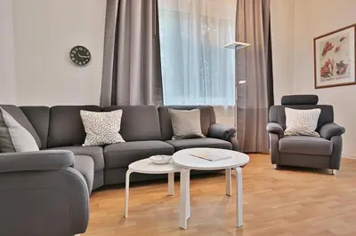 Ein Sitzbereich in der Unterkunft Villa Demory Villa Demory Appartement 6