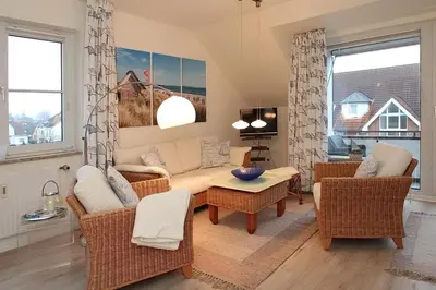 Ein Sitzbereich in der Unterkunft Am Elchgrund Am Elchgrund 7 Appartement 7
