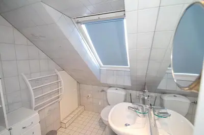 Ein Badezimmer in der Unterkunft Am Elchgrund Am Elchgrund 7 Appartement 7