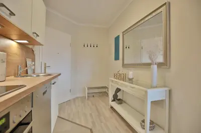 Küche/Küchenzeile in der Unterkunft Wohnpark am Mühlenteich Wohnpark am Mühlenteich Appartement 17
