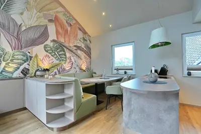 Ein Sitzbereich in der Unterkunft Residenz Herrenbruchstr Residenz Herrenbruchstraße 5 Appartement 8