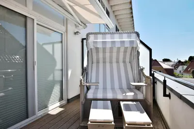 Ein Balkon oder eine Terrasse in der Unterkunft Residenz Herrenbruchstr Residenz Herrenbruchstraße 5 Appartement 8