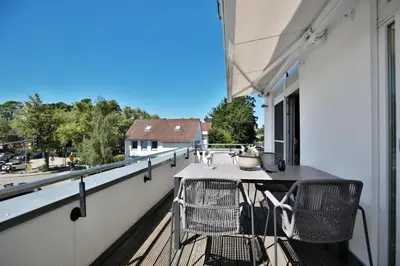 Ein Balkon oder eine Terrasse in der Unterkunft Residenz Herrenbruchstr Residenz Herrenbruchstraße 5 Appartement 8
