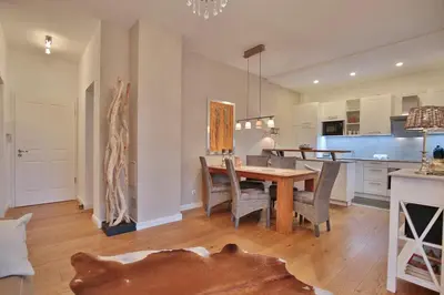 Küche/Küchenzeile in der Unterkunft Villa Strandallee 164 Villa Strandallee 164 Appartement 3