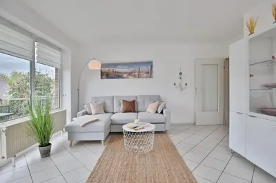 Ein Sitzbereich in der Unterkunft Gorch-Fock-Straße 16 Gorch-Fock-Str 16 Appartement 4