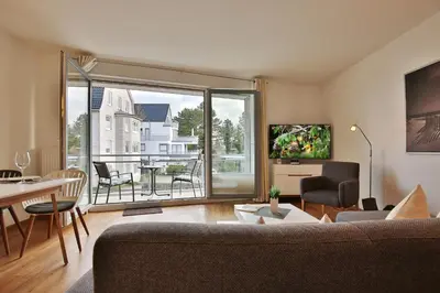 Ein Sitzbereich in der Unterkunft Domizil am Meer Domizil am Meer Appartement 13