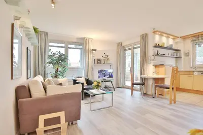 Küche/Küchenzeile in der Unterkunft Feriendomizil Birkenallee Feriendomizil Birkenallee Appartement 05