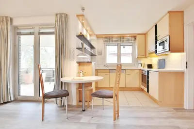 Küche/Küchenzeile in der Unterkunft Feriendomizil Birkenallee Feriendomizil Birkenallee Appartement 05