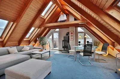 Ein Sitzbereich in der Unterkunft Feriendomizil Birkenallee Feriendomizil Birkenallee Appartement 13