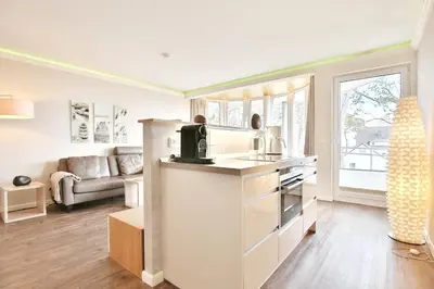 Küche/Küchenzeile in der Unterkunft Domizil am Meer Domizil am Meer Appartement 16