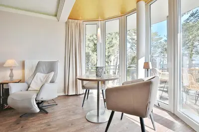 Ein Sitzbereich in der Unterkunft Domizil am Meer Domizil am Meer Appartement 16