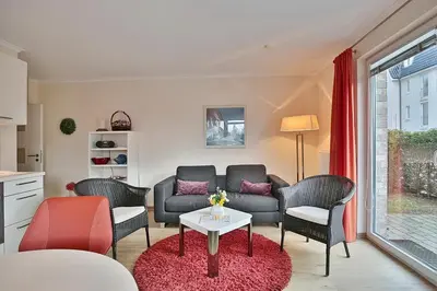 Ein Sitzbereich in der Unterkunft Domizil am Meer Domizil am Meer Appartement 07