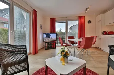 TV/Unterhaltungsangebot in der Unterkunft Domizil am Meer Domizil am Meer Appartement 07
