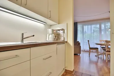 Küche/Küchenzeile in der Unterkunft Ferienanlage Bergstraße 62 Ferienhaus Bergstraße 62 Appartement 11