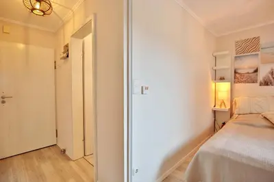 Ein Bett oder Betten in einem Zimmer der Unterkunft Haus Meeresrauschen Haus Meeresrauschen Appartement 8