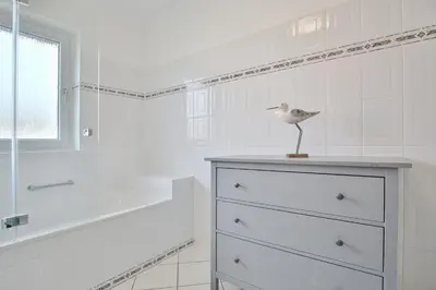 Ein Badezimmer in der Unterkunft Am Elchgrund Eastcoast-Appartement 4