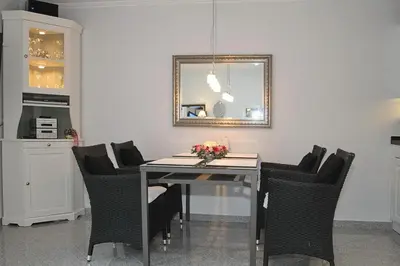 Küche/Küchenzeile in der Unterkunft Domizil Gartenstraße Domizil Gartenstraße 4 Appartement 2