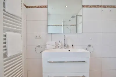 Ein Badezimmer in der Unterkunft Die Wolburg Die Wolburg Appartement 8