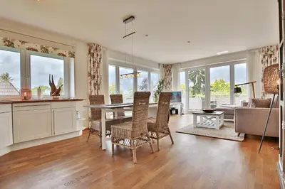 Ein Sitzbereich in der Unterkunft Die Wolburg Die Wolburg Appartement 8