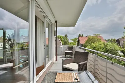 Ein Balkon oder eine Terrasse in der Unterkunft Die Wolburg Die Wolburg Appartement 8
