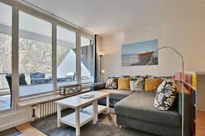 Ein Sitzbereich in der Unterkunft Strandresidenz Timmendorfer Strand Strandresidenz Appartement 101