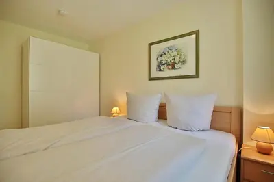 Ein Bett oder Betten in einem Zimmer der Unterkunft Gorch-Fock-Park Haus 57 Gorch-Fock-Park 57 Appartement 17 Strandvergnügen