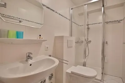 Ein Badezimmer in der Unterkunft Gorch-Fock-Park Haus 57 Gorch-Fock-Park 57 Appartement 17 Strandvergnügen