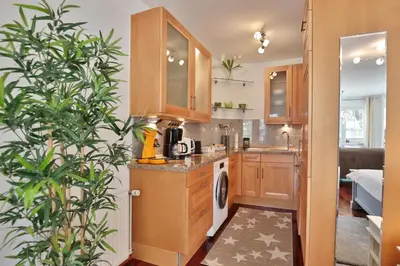 Küche/Küchenzeile in der Unterkunft Maison Baltique Tdf Strand Maison Baltique Appartement 5
